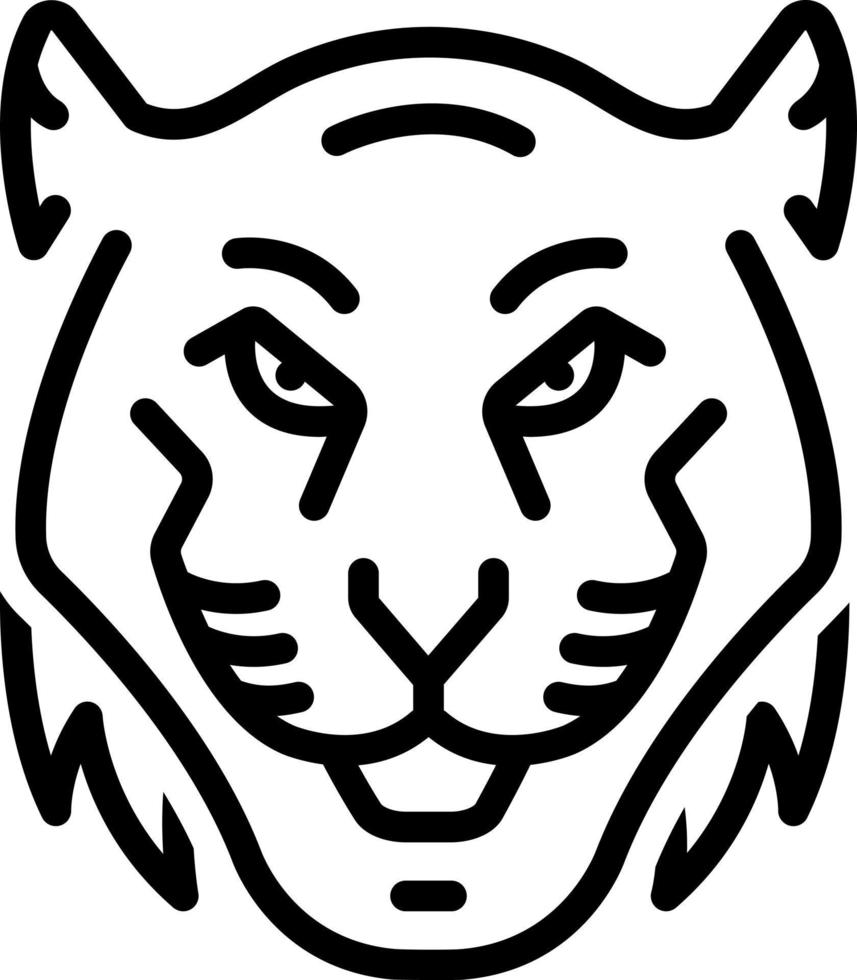 line icon for tiger vector