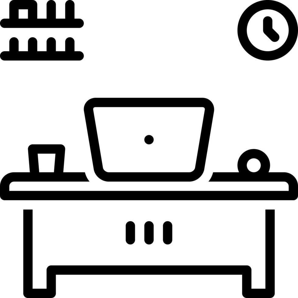 line icon for workplace vector