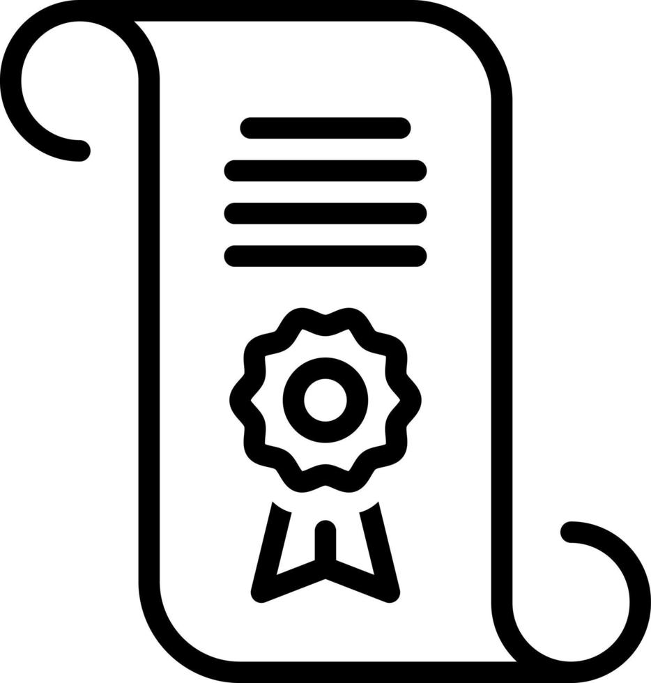 line icon for patent vector