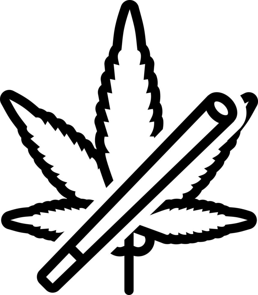 line icon for weed vector