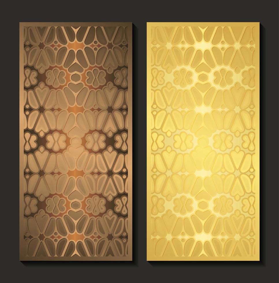 elegant gold abstract pattern vertical card vector