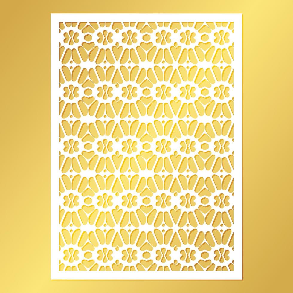 seamless die cut decorative pattern template vector