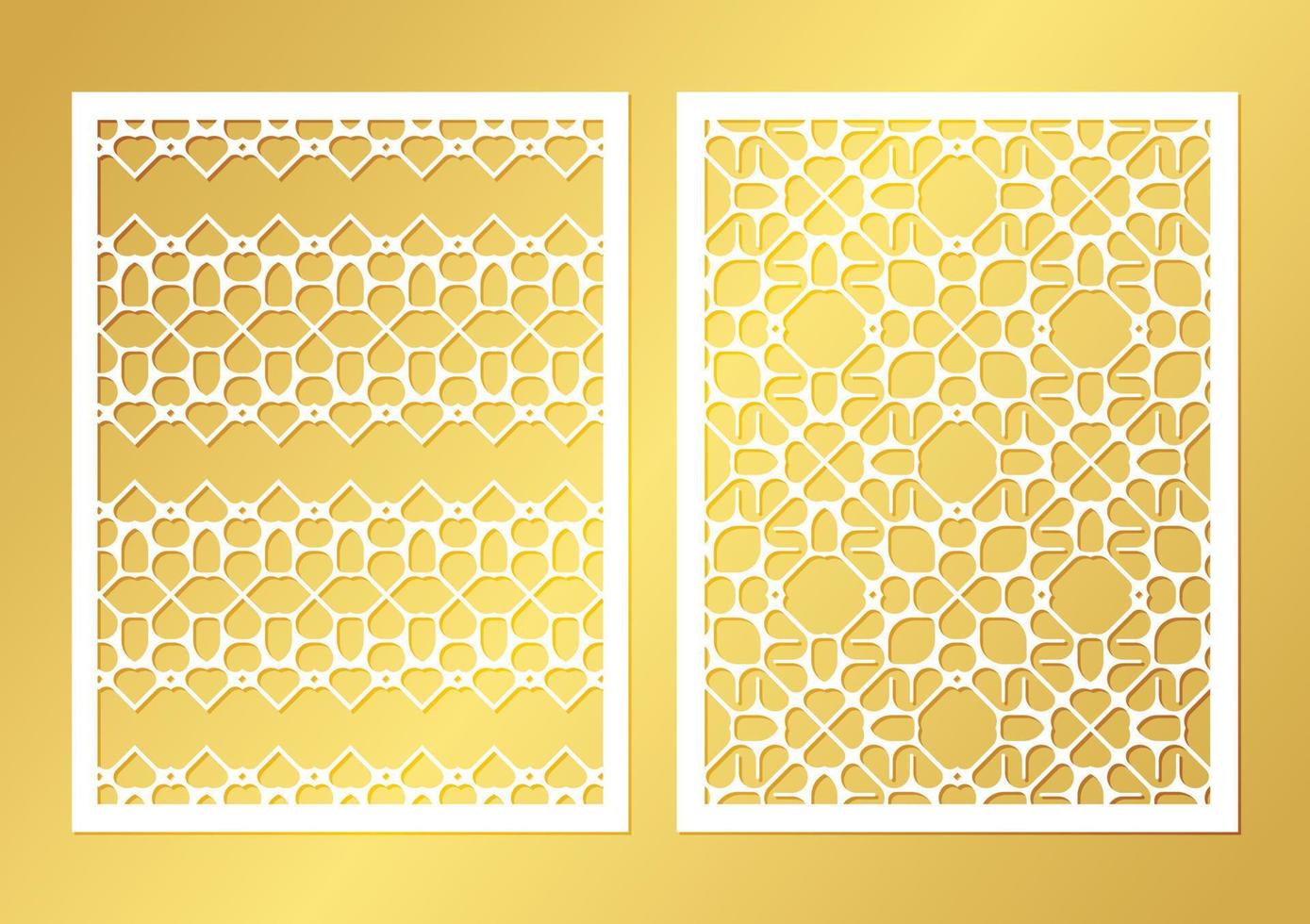 seamless die cut decorative pattern template vector