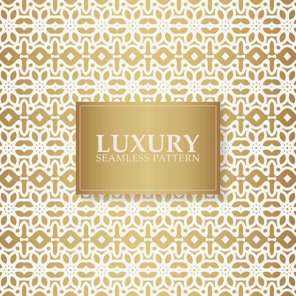 Luxury white ornament pattern design background vector