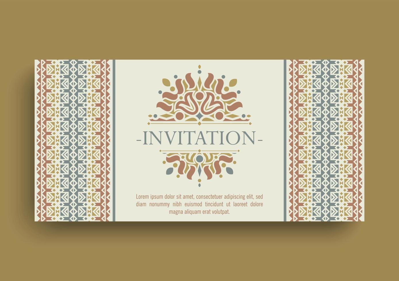 Invitation card vector design vintage style