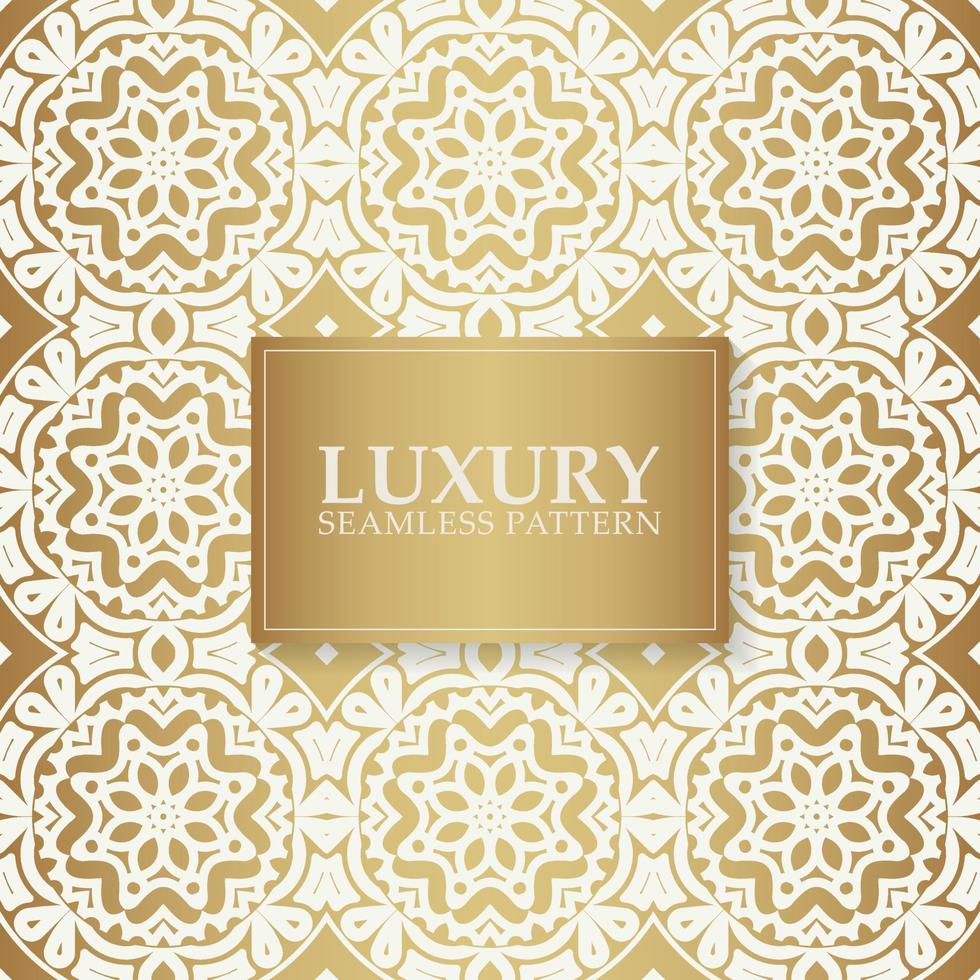 Luxury white ornament pattern design background vector