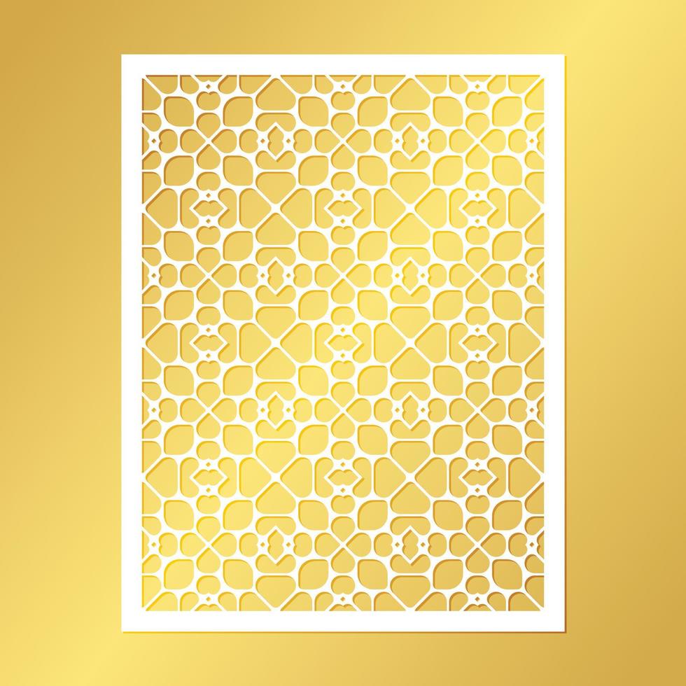 seamless die cut decorative pattern template vector