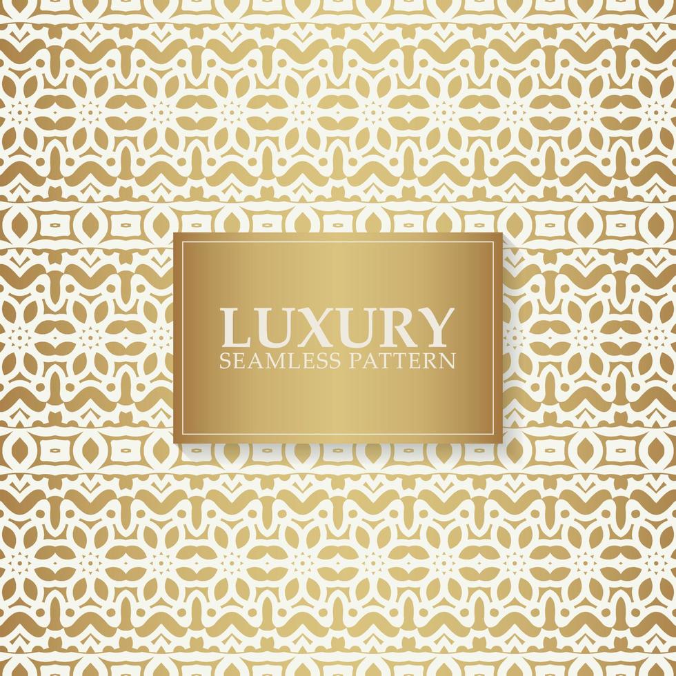 Luxury white ornament pattern design background vector