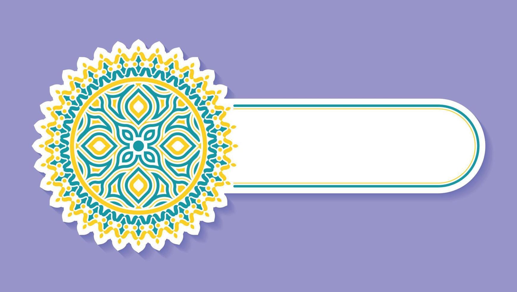 banner decorativo mandala colorido vector