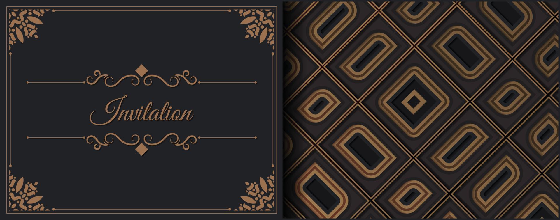 luxury invitation background style ornamental pattern vector