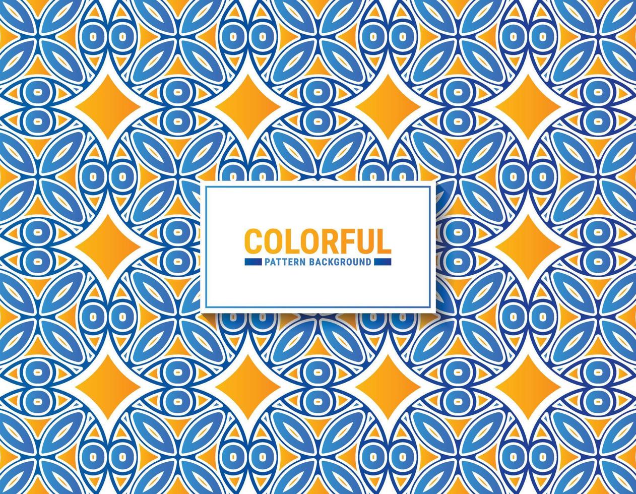 Colorful mandala geometric pattern design vector