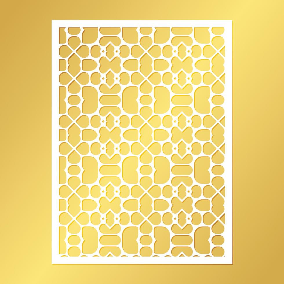 seamless die cut decorative pattern template vector