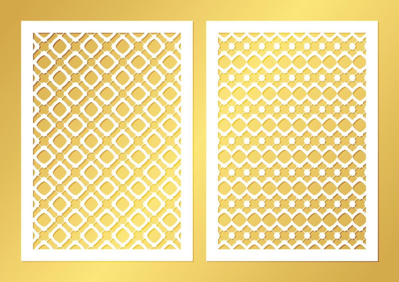 seamless die cut decorative pattern template vector