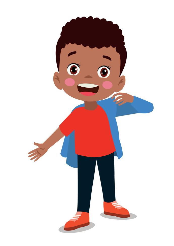 Cute little boy wearing clothes get dressed daily routine activity vector