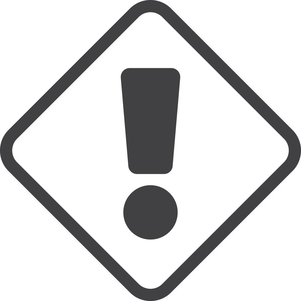 exclamation mark sign illustration in minimal style vector