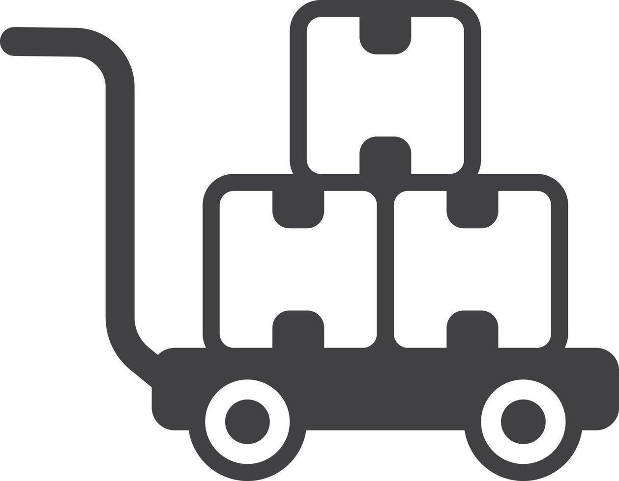Carts and parcels illustration in minimal style vector