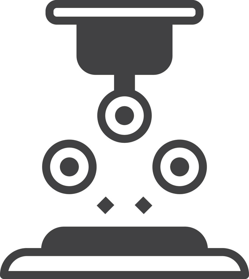 robot arm illustration in minimal style vector