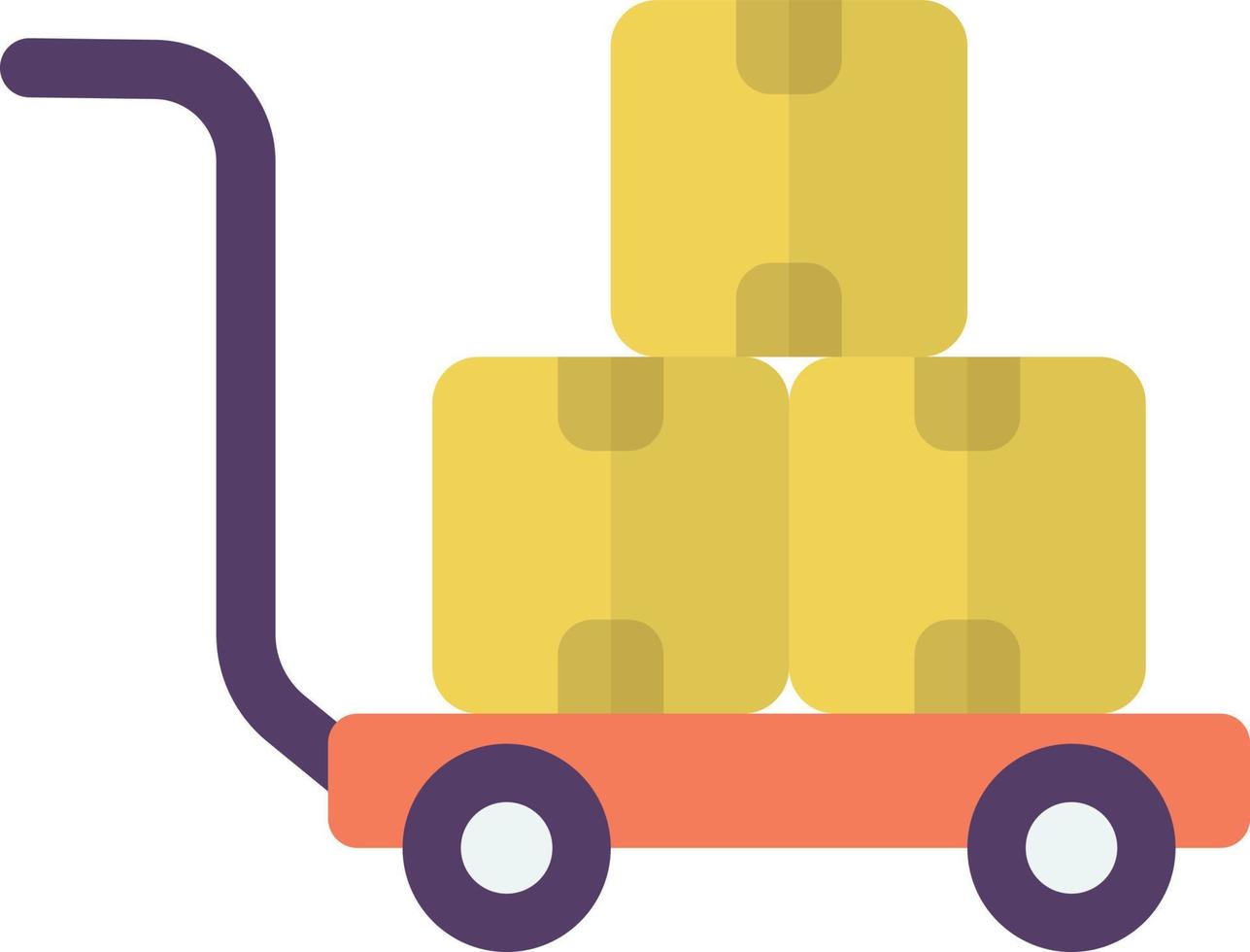 Carts and parcels illustration in minimal style vector