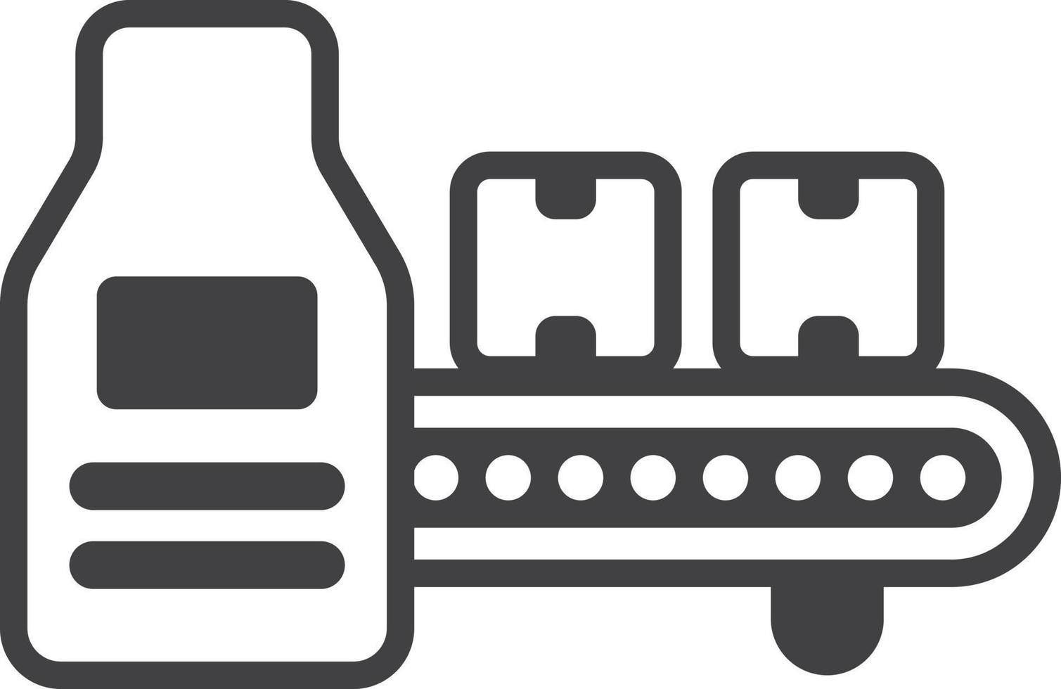 conveyor machinery illustration in minimal style vector