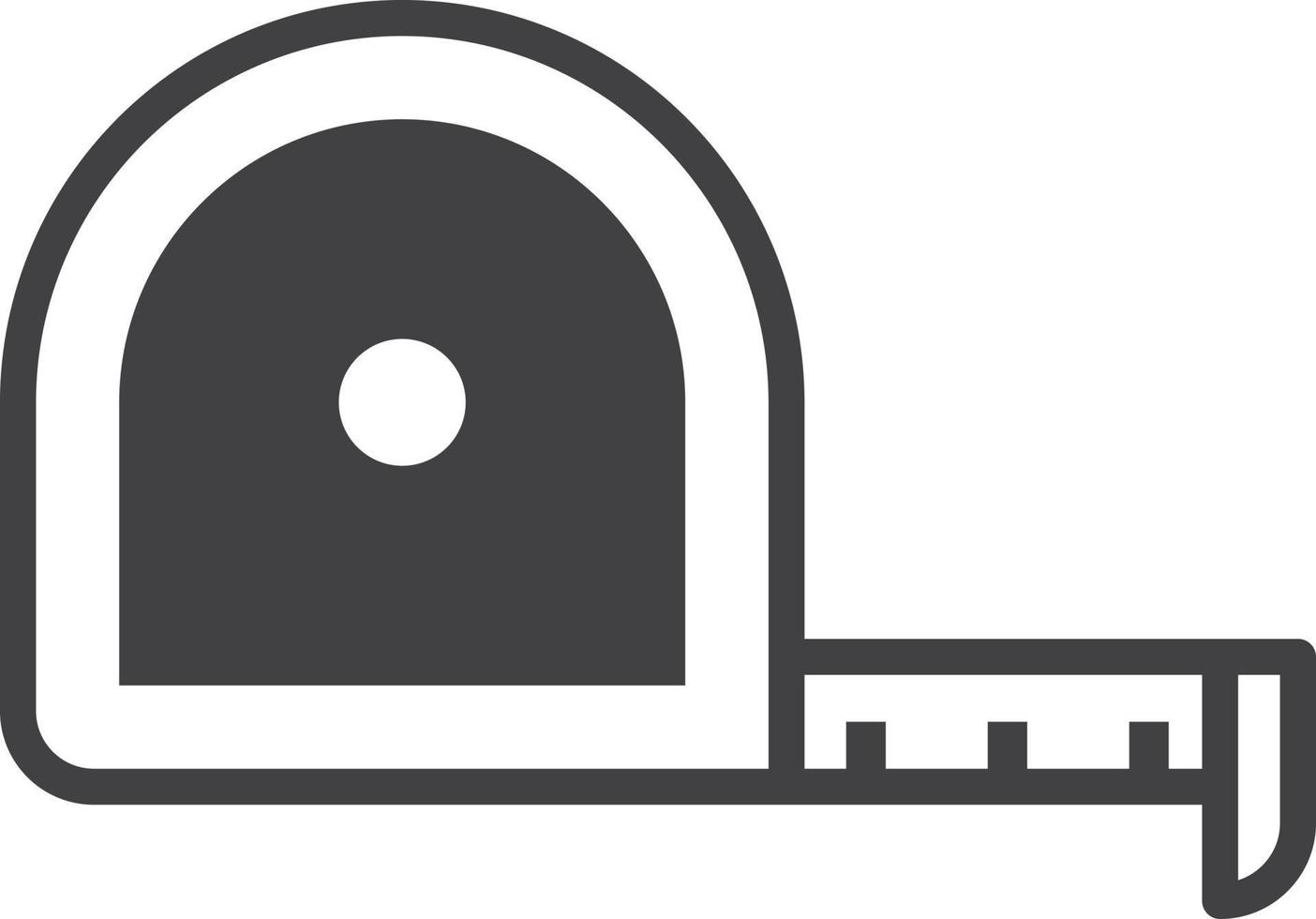 tape measure illustration in minimal style vector