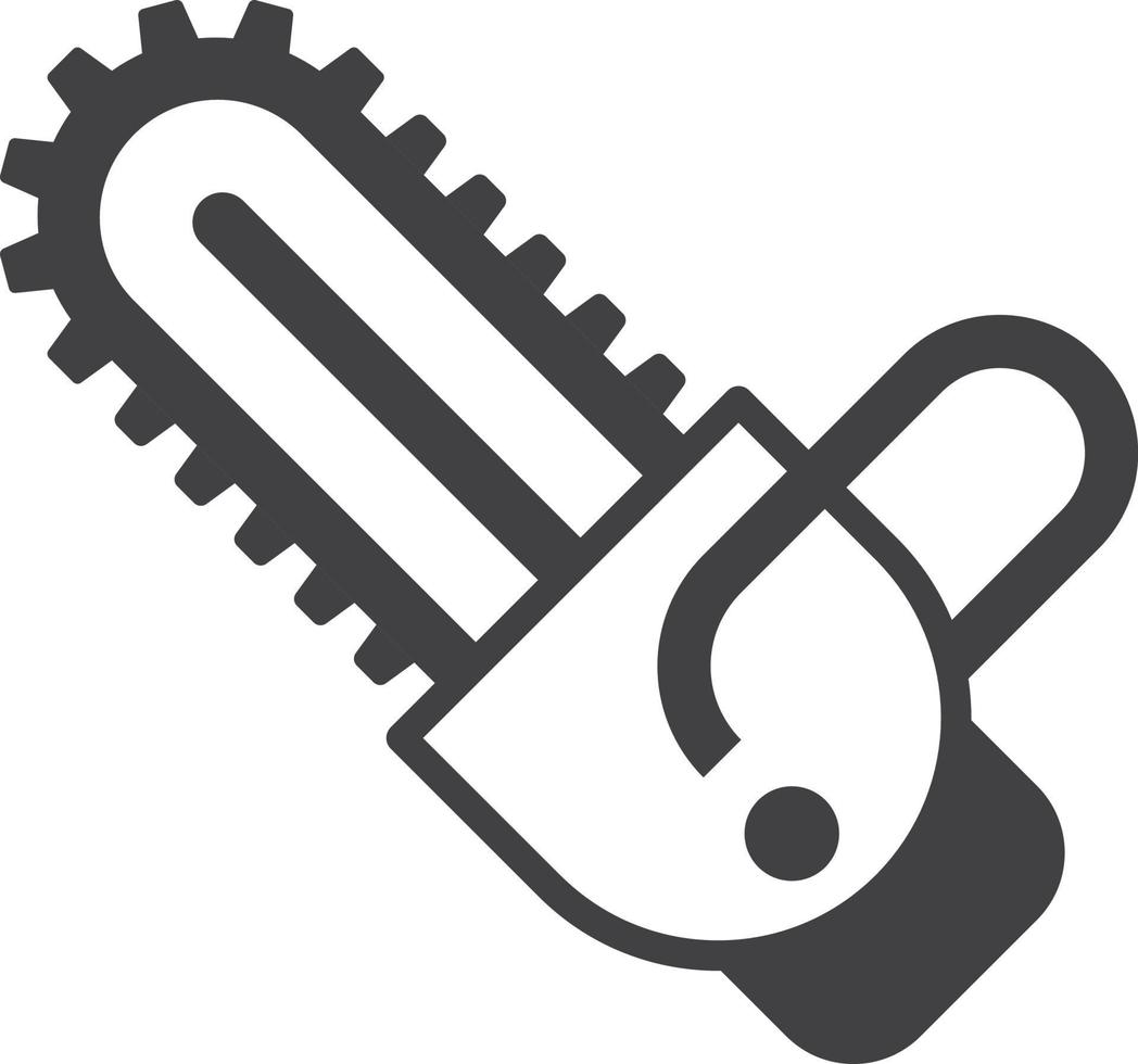 chainsaw illustration in minimal style vector