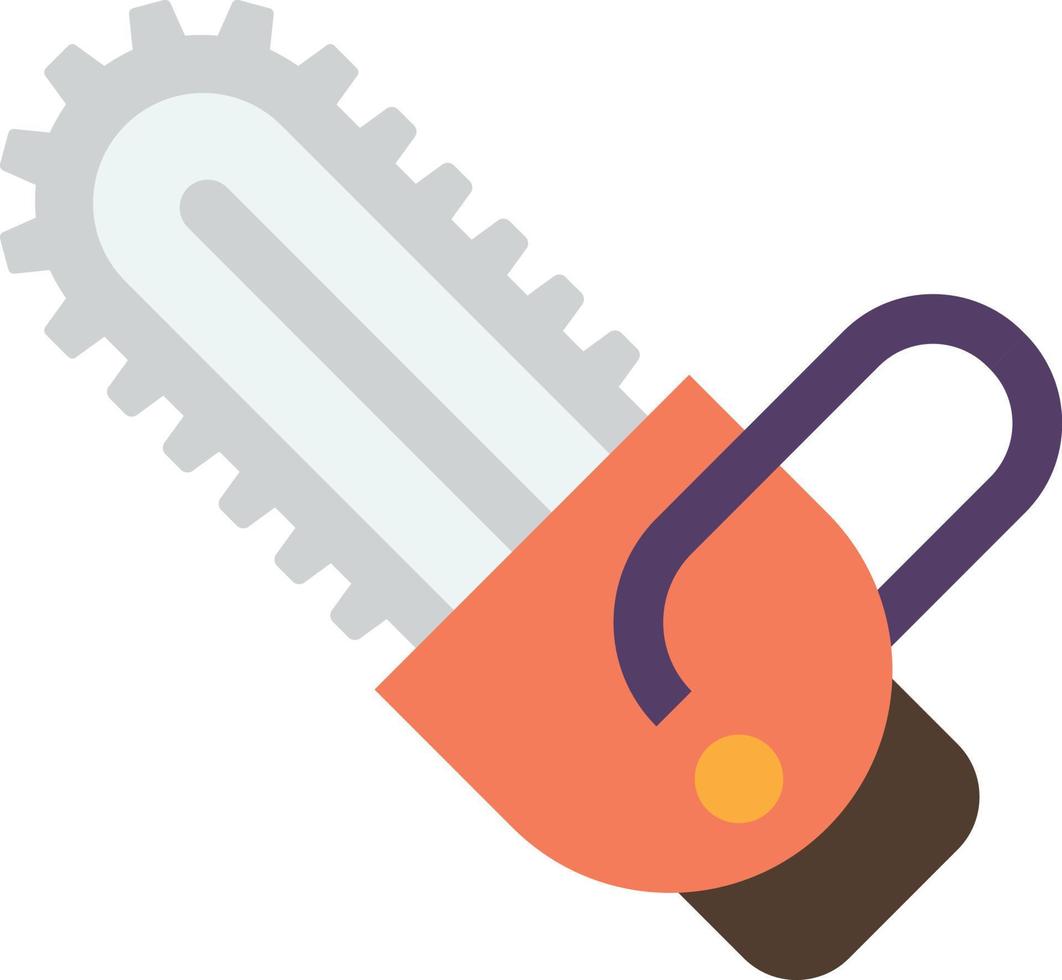 chainsaw illustration in minimal style vector