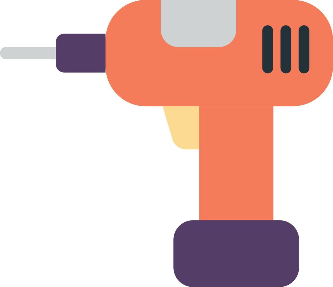 electric drill illustration in minimal style vector