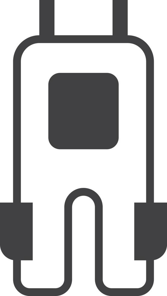 construction worker clothes illustration in minimal style vector