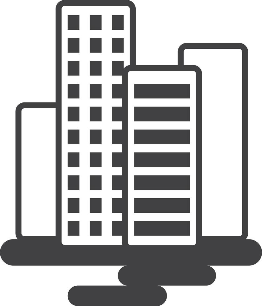 high rise buildings illustration in minimal style vector