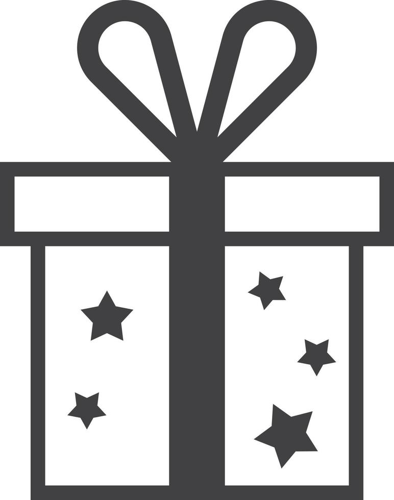 gift box illustration in minimal style vector