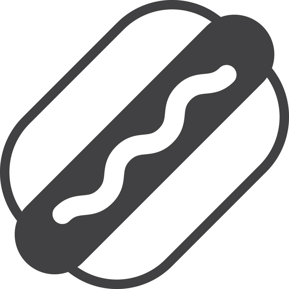 ilustración de bollos de hot dog en estilo minimalista vector