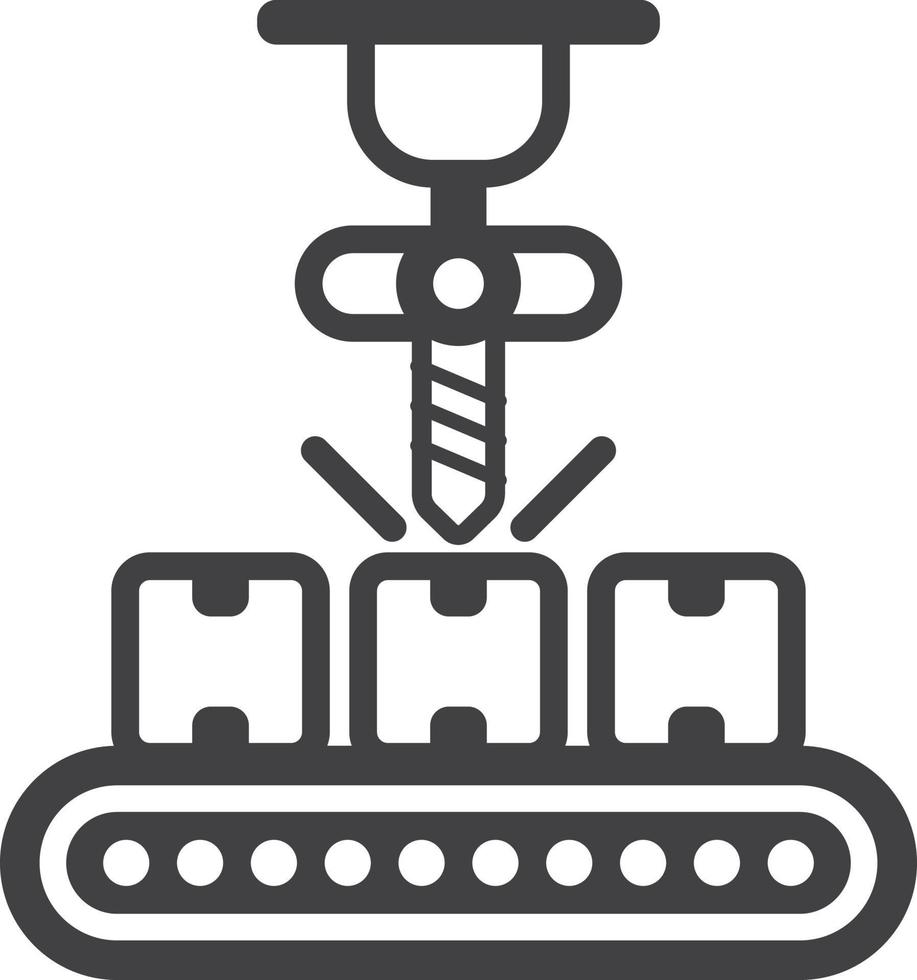 conveyor machinery illustration in minimal style vector