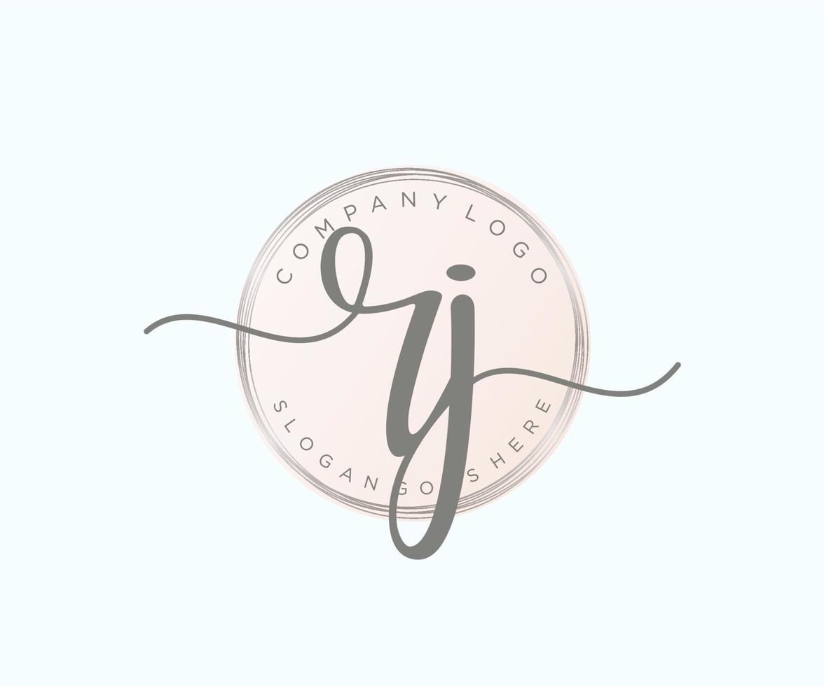 Initial RJ feminine logo. Usable for Nature, Salon, Spa, Cosmetic and Beauty Logos. Flat Vector Logo Design Template Element.