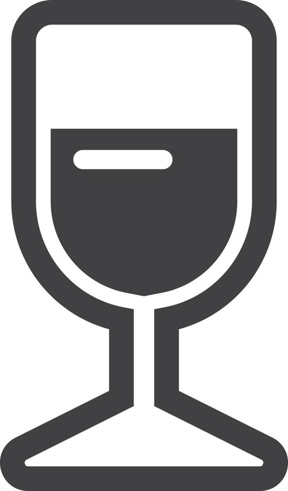 wine glass illustration in minimal style vector