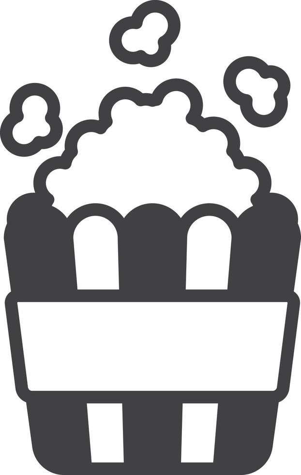 popcorn illustration in minimal style vector