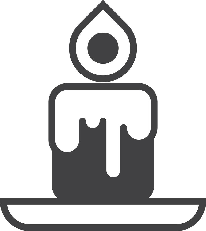 ilustración de velas y candelabros en estilo minimalista vector