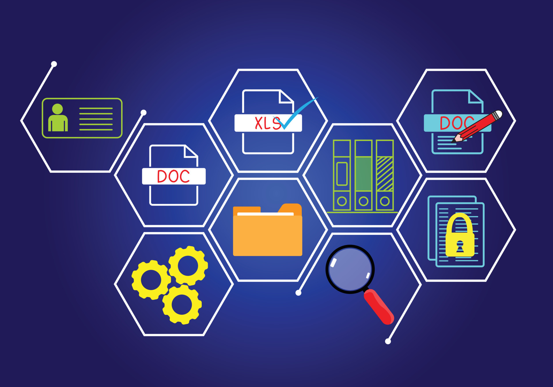Concept document management online document database and digital file storage systems or 