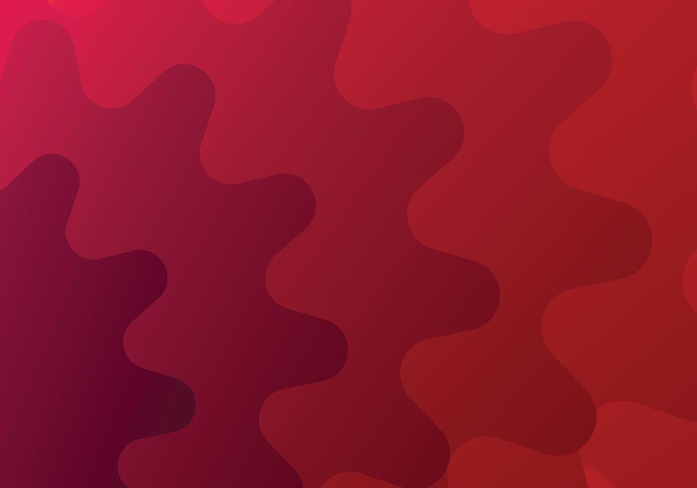 Abstract background composed of wavy curves, gradients from light red to dark Vector