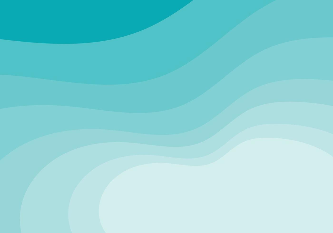 abstract background It consists of overlapping waves. Gradient from light blue to dark green. vector