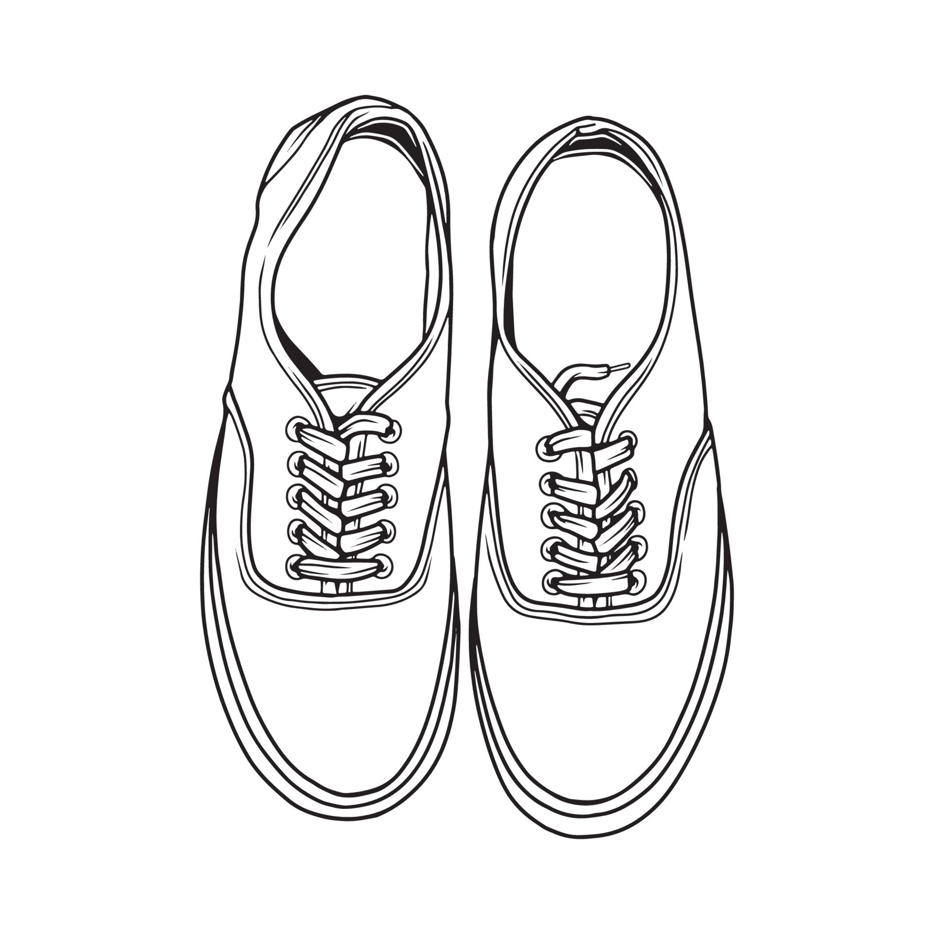 Fashion sneakers. Sneakers shoe .Flat vector illustration. Sneakers