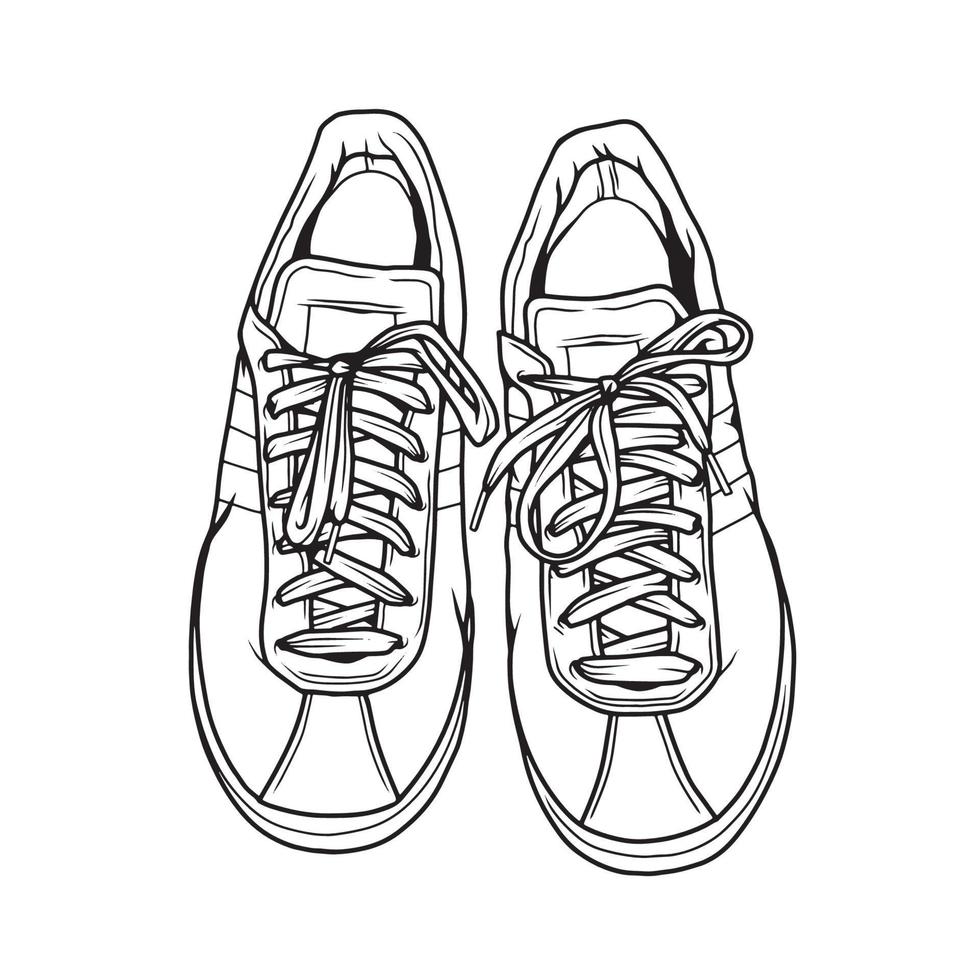 Fashion sneakers. Sneakers shoe .Flat vector illustration. Sneakers ...