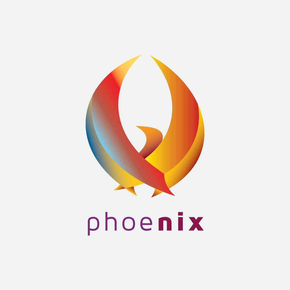 Mythical Phoenix Wings Logo vector