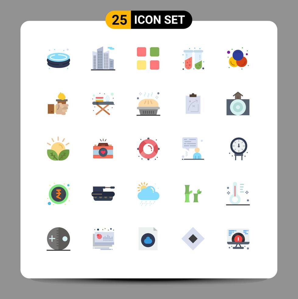 Universal Icon Symbols Group of 25 Modern Flat Colors of rgb colors calculator test tubes health Editable Vector Design Elements