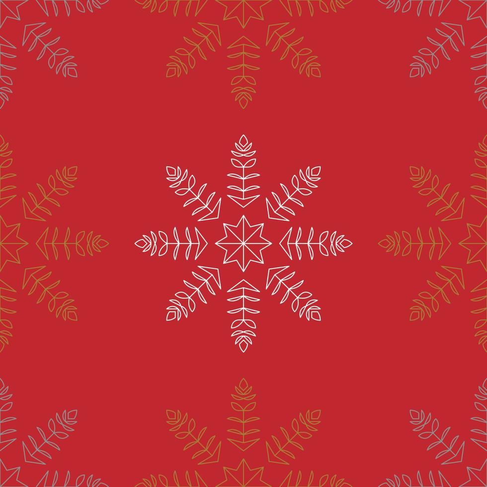 Snowflake Vector Design repeat Pattern Tile For Print Background Wallpaper