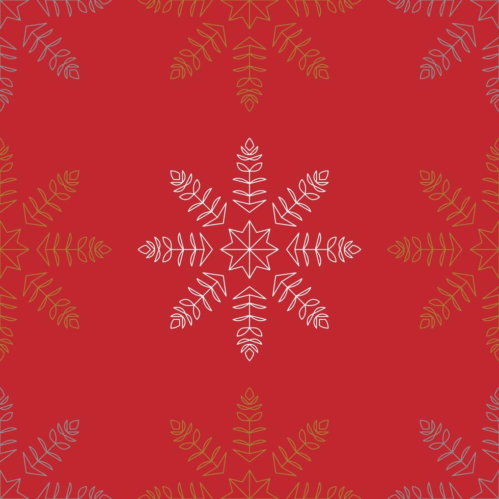 Snowflake Vector Design repeat Pattern Tile For Print Background Wallpaper