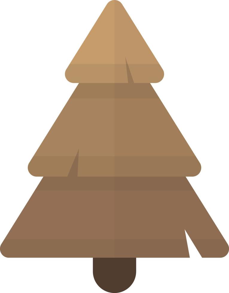 Christmas tree and snow illustration in minimal style vector