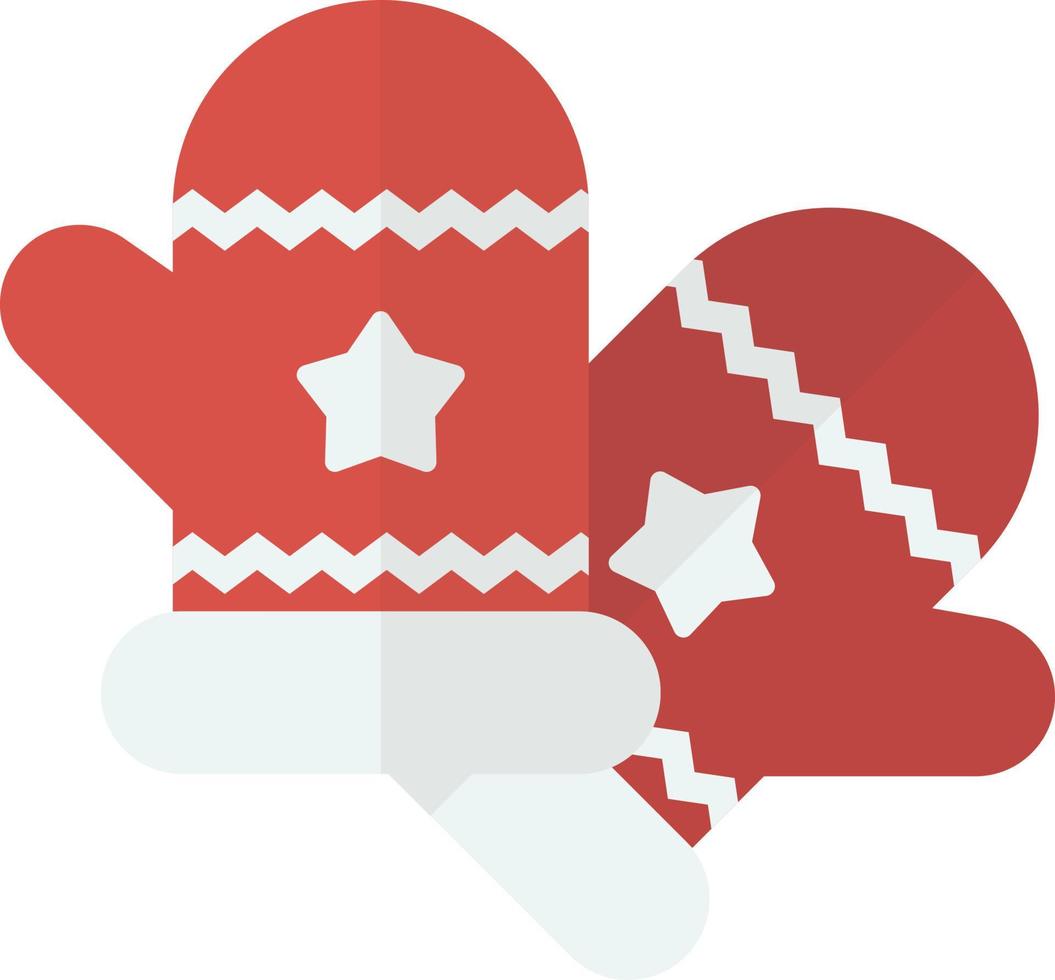 christmas gloves illustration in minimal style vector