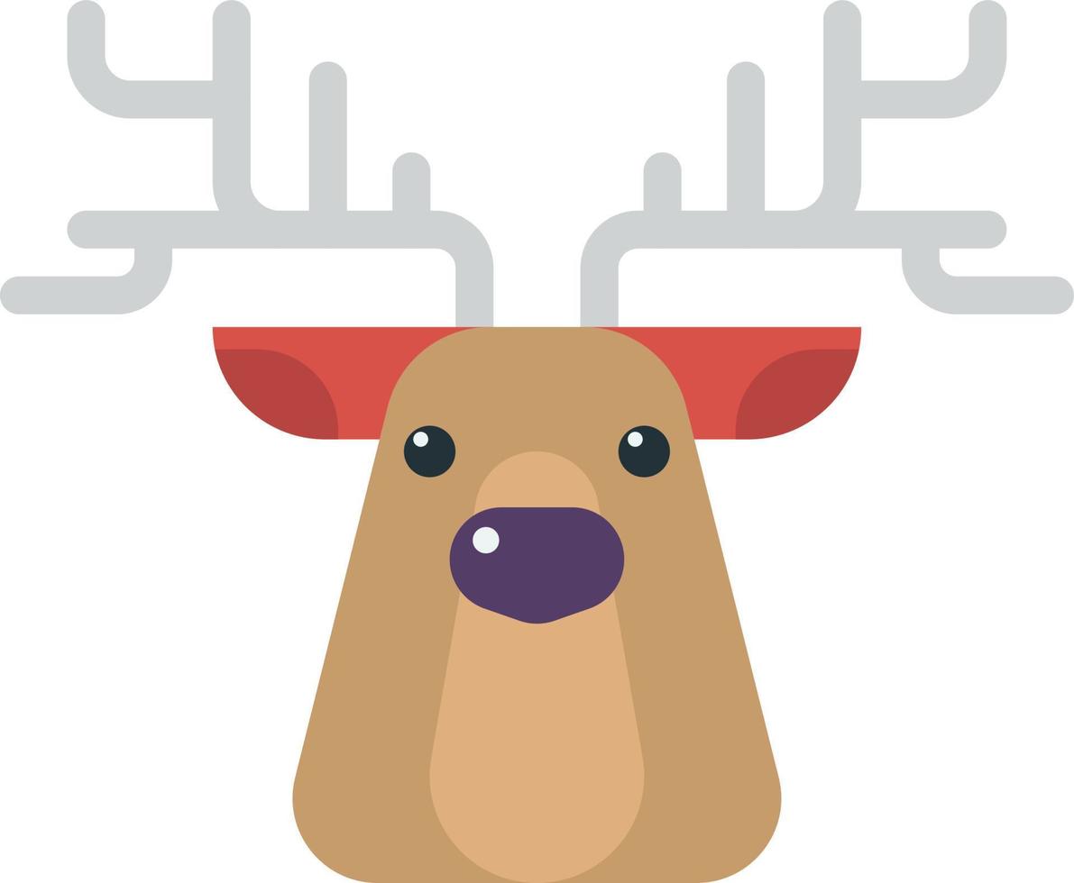 reindeer illustration in minimal style vector