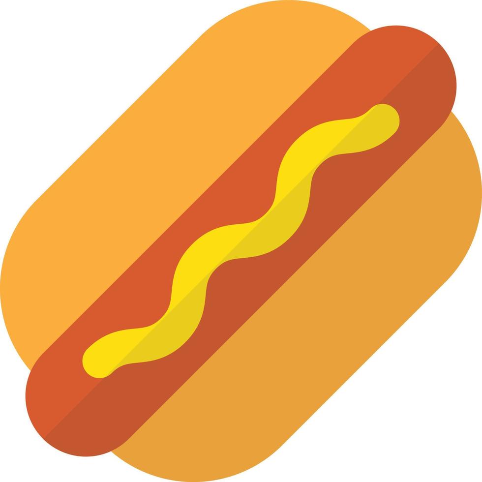 hot dog buns illustration in minimal style vector