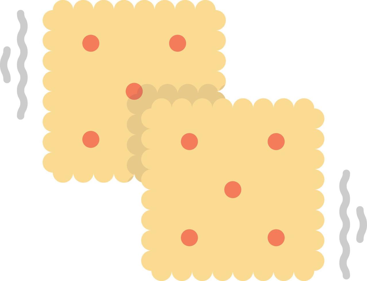 square biscuits illustration in minimal style vector